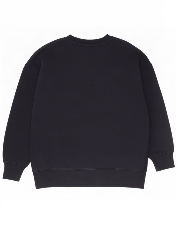 Superdry moletom masculino solto ajuste jumper médio algodão azul marinho