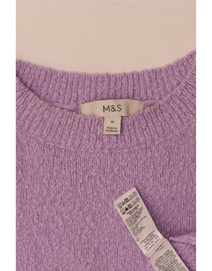 Regata feminina Marks & Spencer com colete UK 14 algodão roxo médio