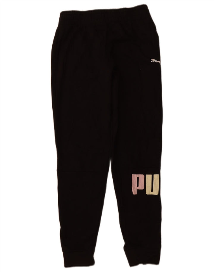 PUMA Girls Graphic Calças de treino joggers 15-16 anos XL preto
