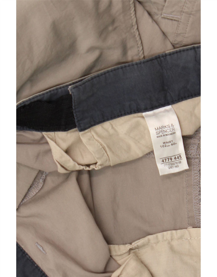 Shorts cargo masculino Marks & Spencer W40 XL algodão cinza