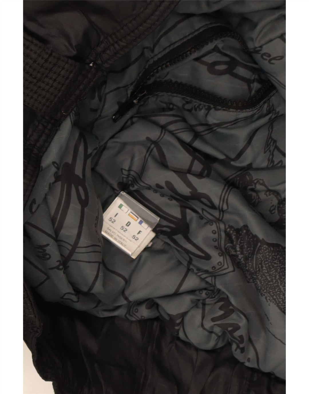 Jaqueta bomber feminina vintage IT 52 XL poliamida preta