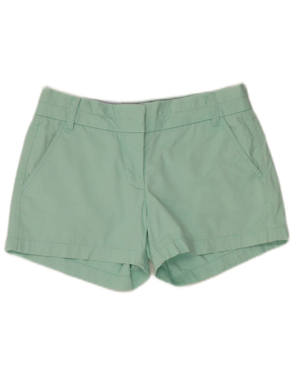 J. CREW Shorts Chino Feminino US 4 Pequeno W30 Algodão Turquesa