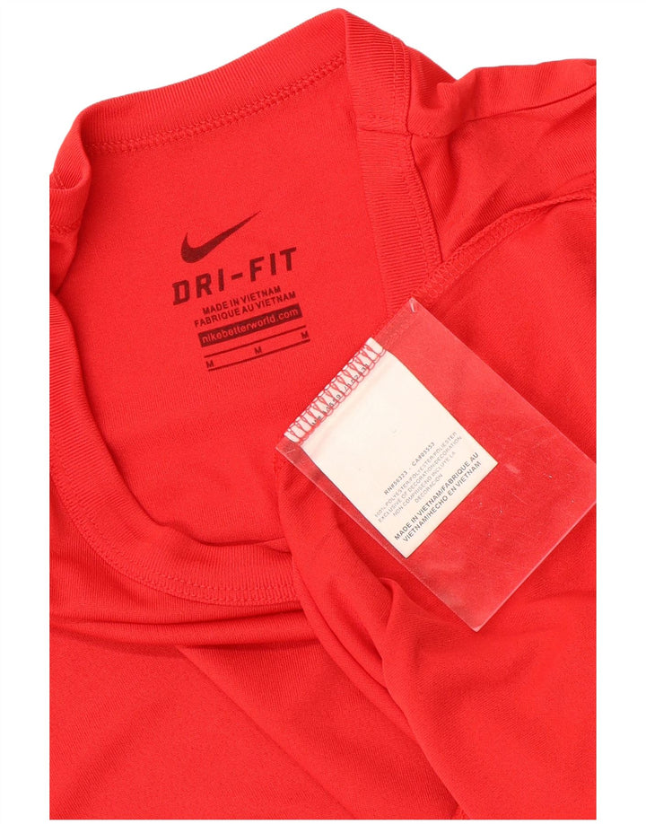 Camiseta feminina NIKE Dri Fit UK 12 poliéster vermelho médio