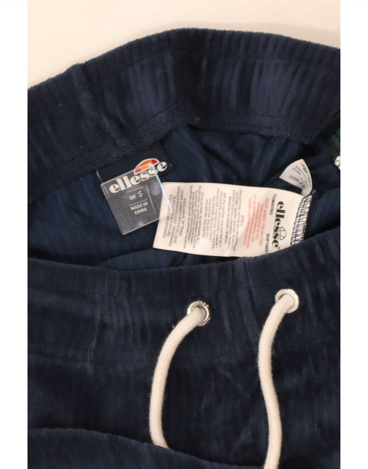 Ellesse Mens Graphic Sport Shorts Pequeno Algodão Azul Marinho