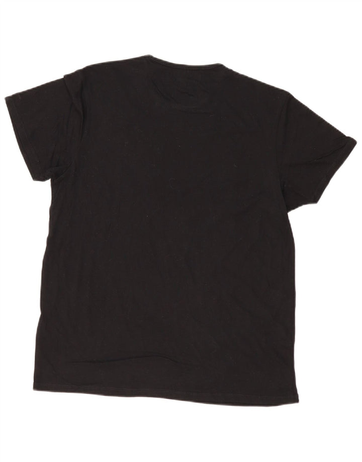Camiseta gráfica masculina Ben Sherman Top médio algodão preto