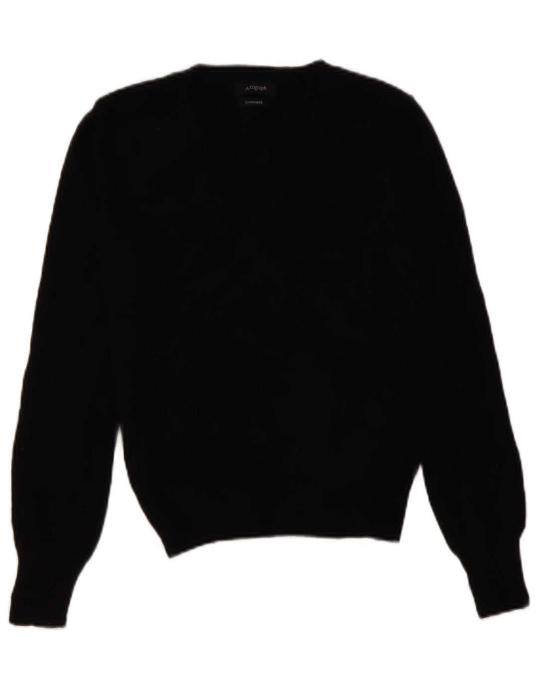 Suéter feminino Marks & Spencer Autograph com gola redonda Reino Unido 8 pequeno preto