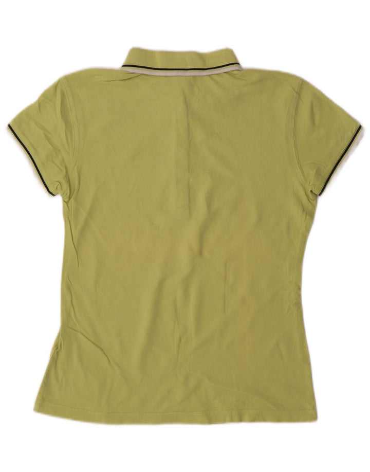 Camisa polo feminina Diadora UK 12 algodão verde médio