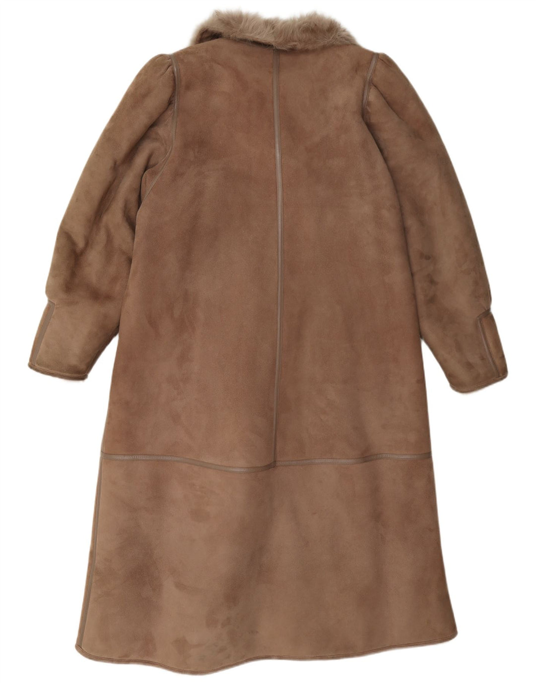Casaco feminino vintage de shearling IT 42 marrom médio