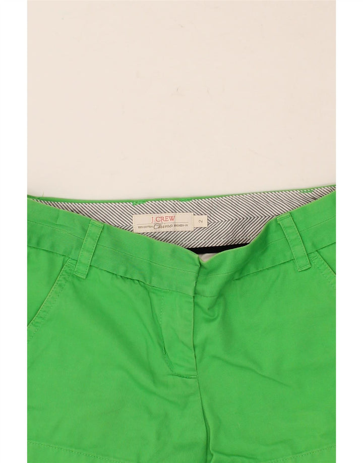 J. CREW Womens Broken In Low Waist Hot Pants US 2 XS W30 Green Cotton Vintage J. Crew and Second-Hand J. Crew from Messina Hembry 
