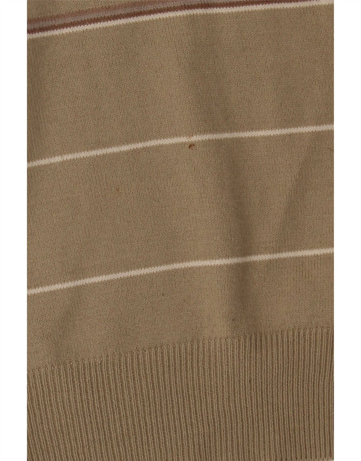 Suéter masculino Marks & Spencer Blue Harbor com decote em V médio cáqui