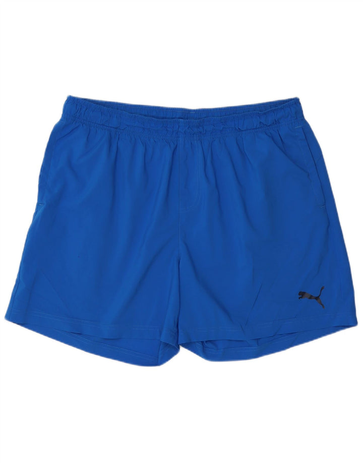 Shorts esportivos masculinos Puma 2XL azul poliéster