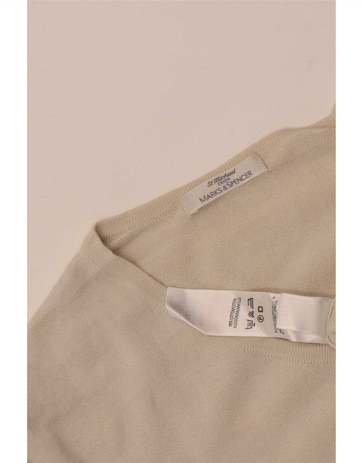 Top masculino Marks & Spencer manga comprida XL algodão bege