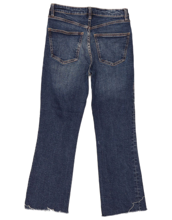 Calça jeans feminina Zara Bootcut EU 36 XS W26 L25 azul marinho