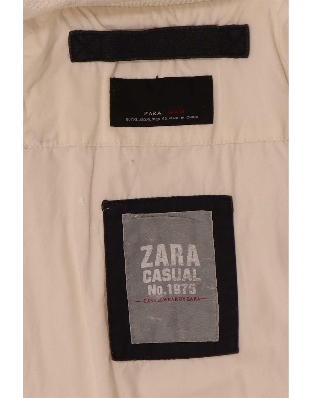 Jaqueta bomber masculina Zara Reino Unido 42 XL branca
