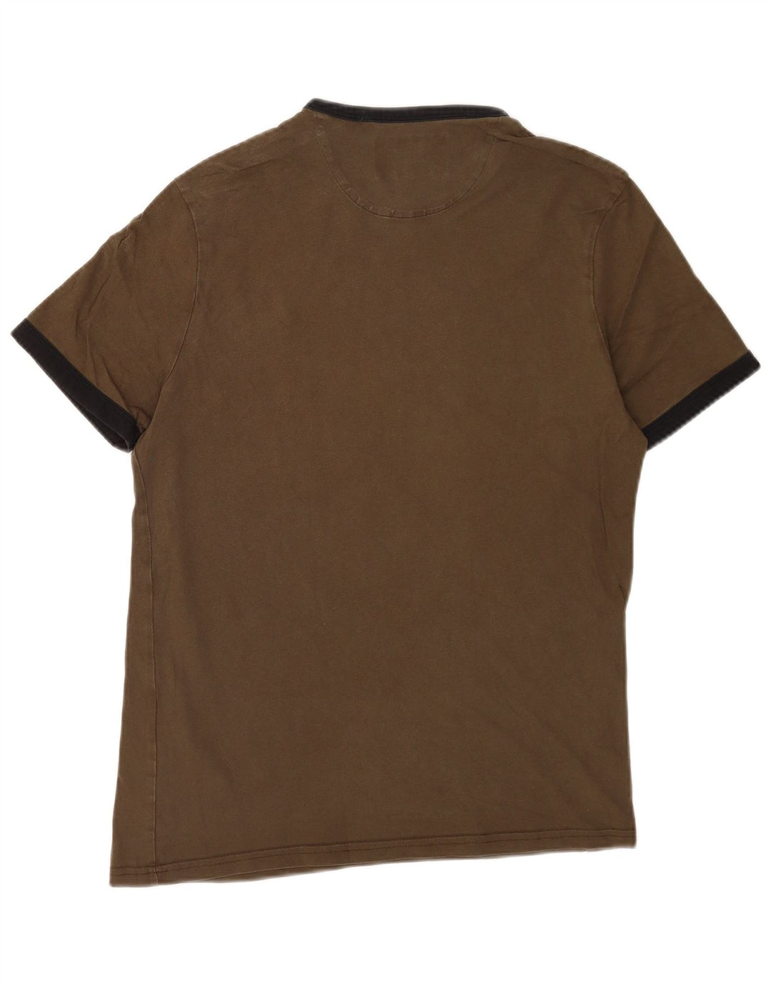 Camiseta masculina Lyle & Scott de algodão cáqui médio