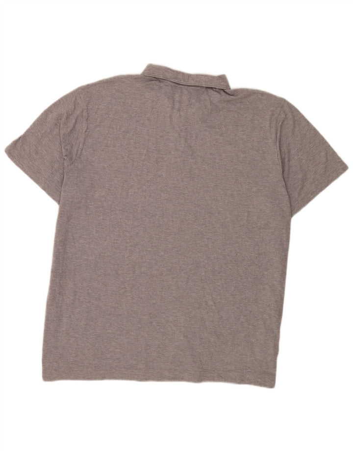 Camisa polo masculina de manga curta regular Fit Eddie Bauer 2XL poliéster cinza