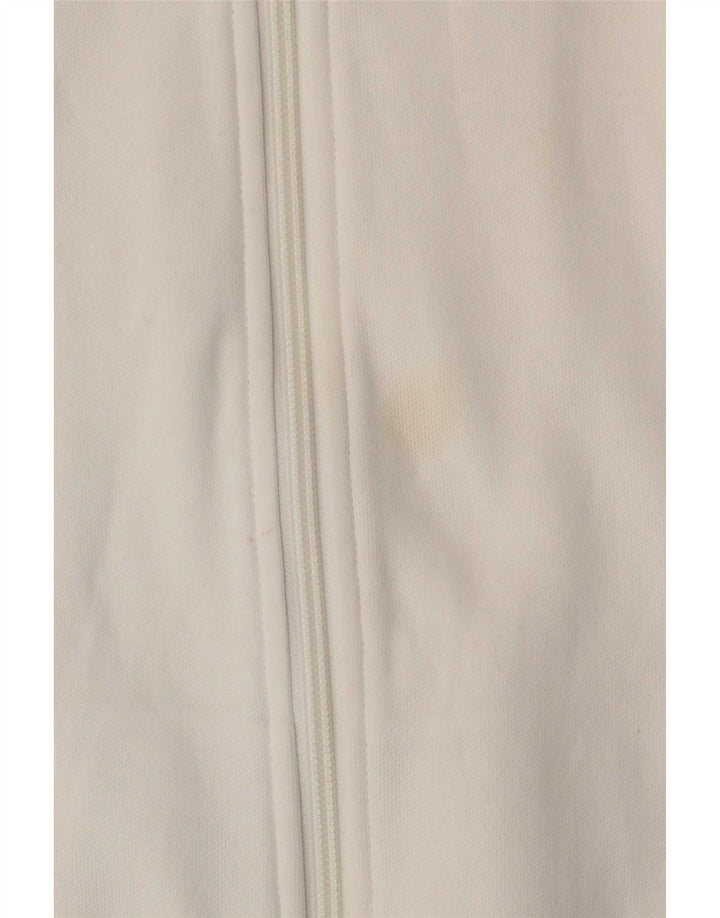Adidas Mens Tracksuit Top Jacket Médio Branco Colourblock Poliéster