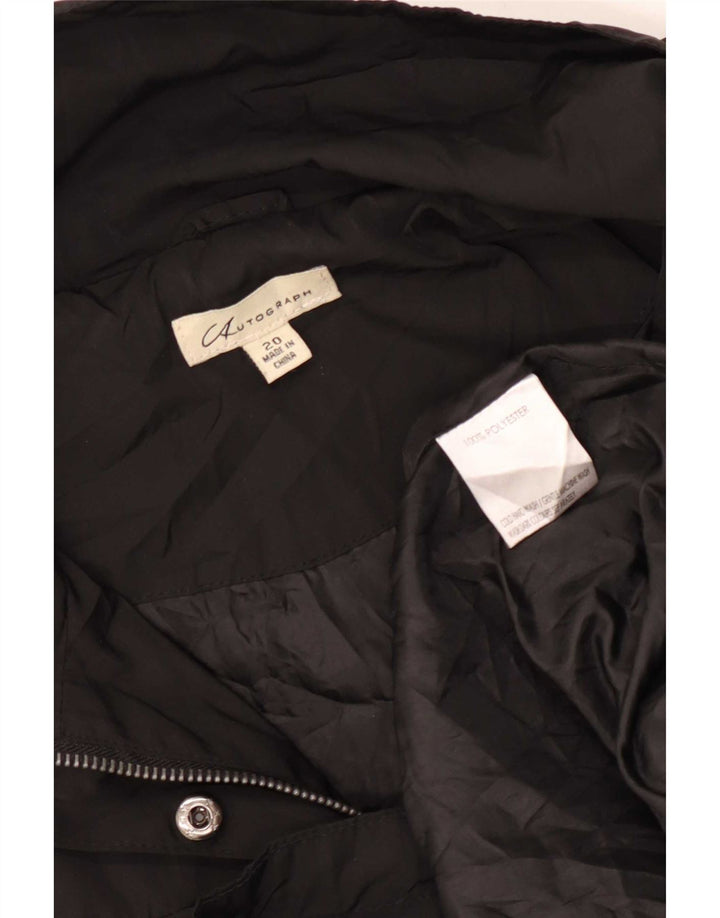 Jaqueta Parka Marks & Spencer Feminina Autograph Oversized Reino Unido 20 2XL Preta