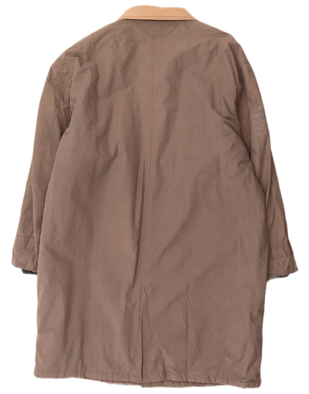 Casaco acolchoado masculino vintage UK 42 XL algodão cinza