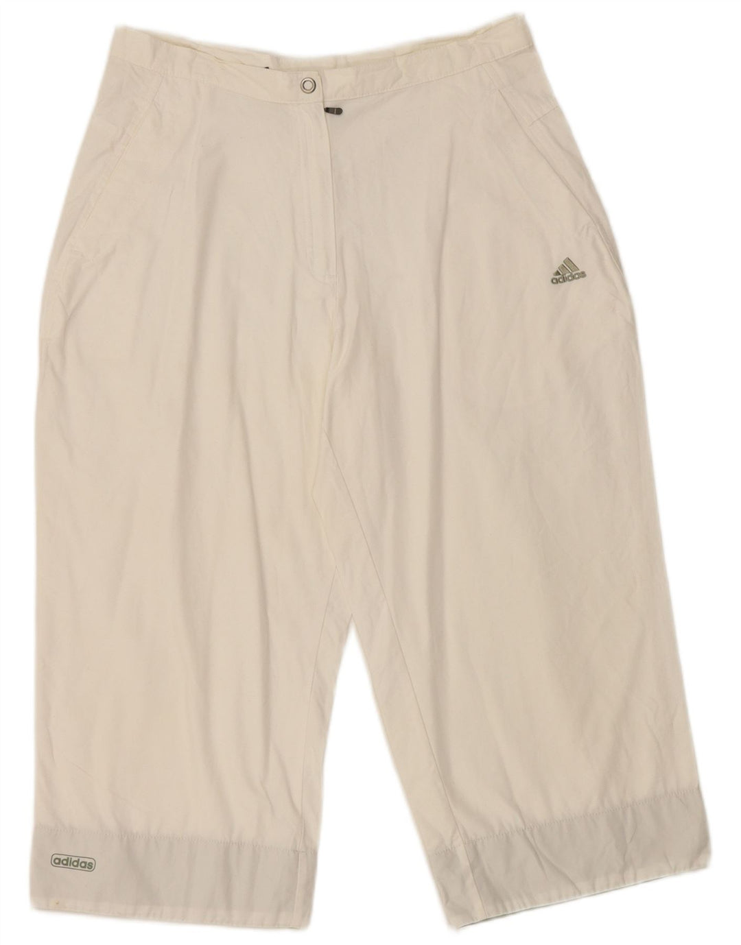 Bermuda Adidas Feminina UK 12 Médio W30 Algodão Branco