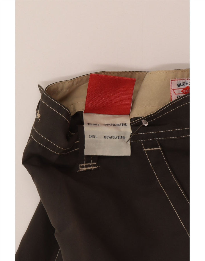 Shorts cargo masculino azul lateral grande poliéster cinza W34