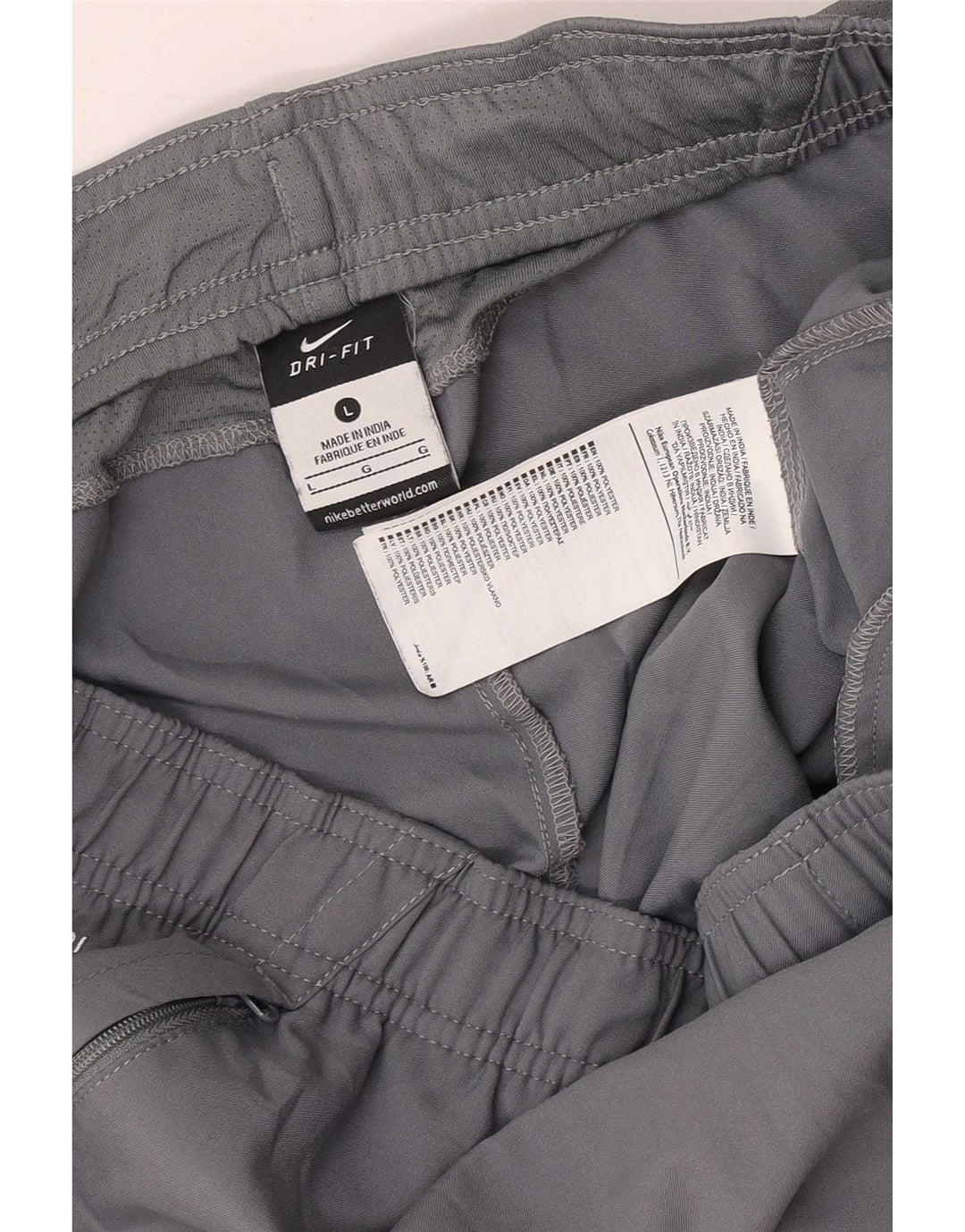 Shorts esportivos gráficos Nike Dri Fit masculino grande poliéster cinza