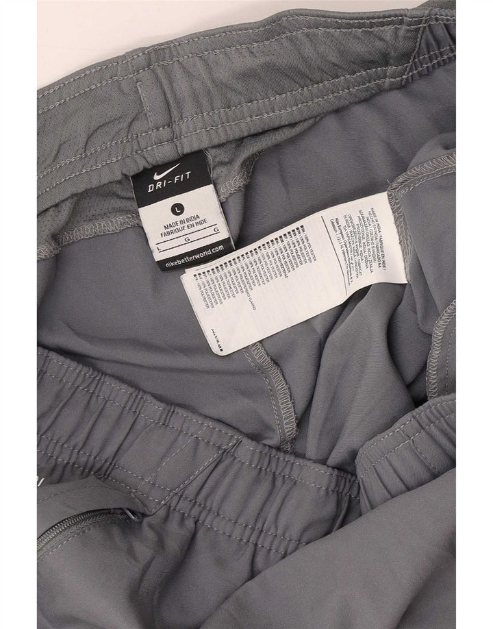 Shorts esportivos gráficos Nike Dri Fit masculino grande poliéster cinza