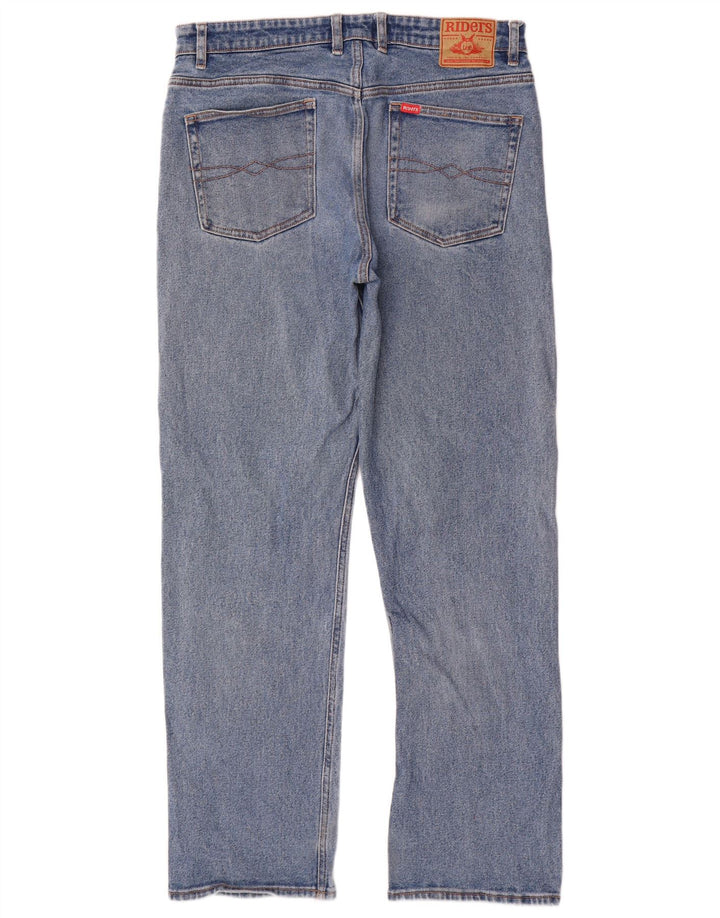 Lee Mens Riders Straight Jeans W36 L32 Azul Algodão