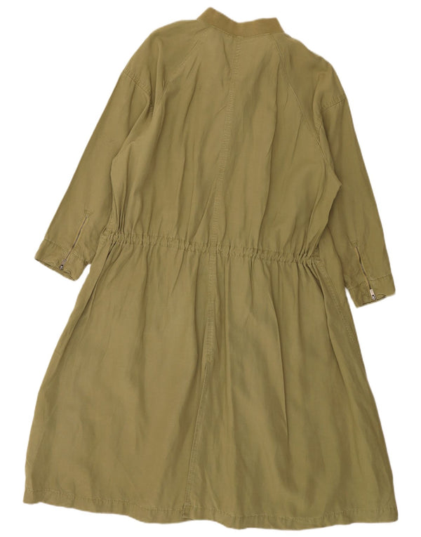 Sobretudo feminino Zara Oversized UK 14 Medium Khaki Lyocell