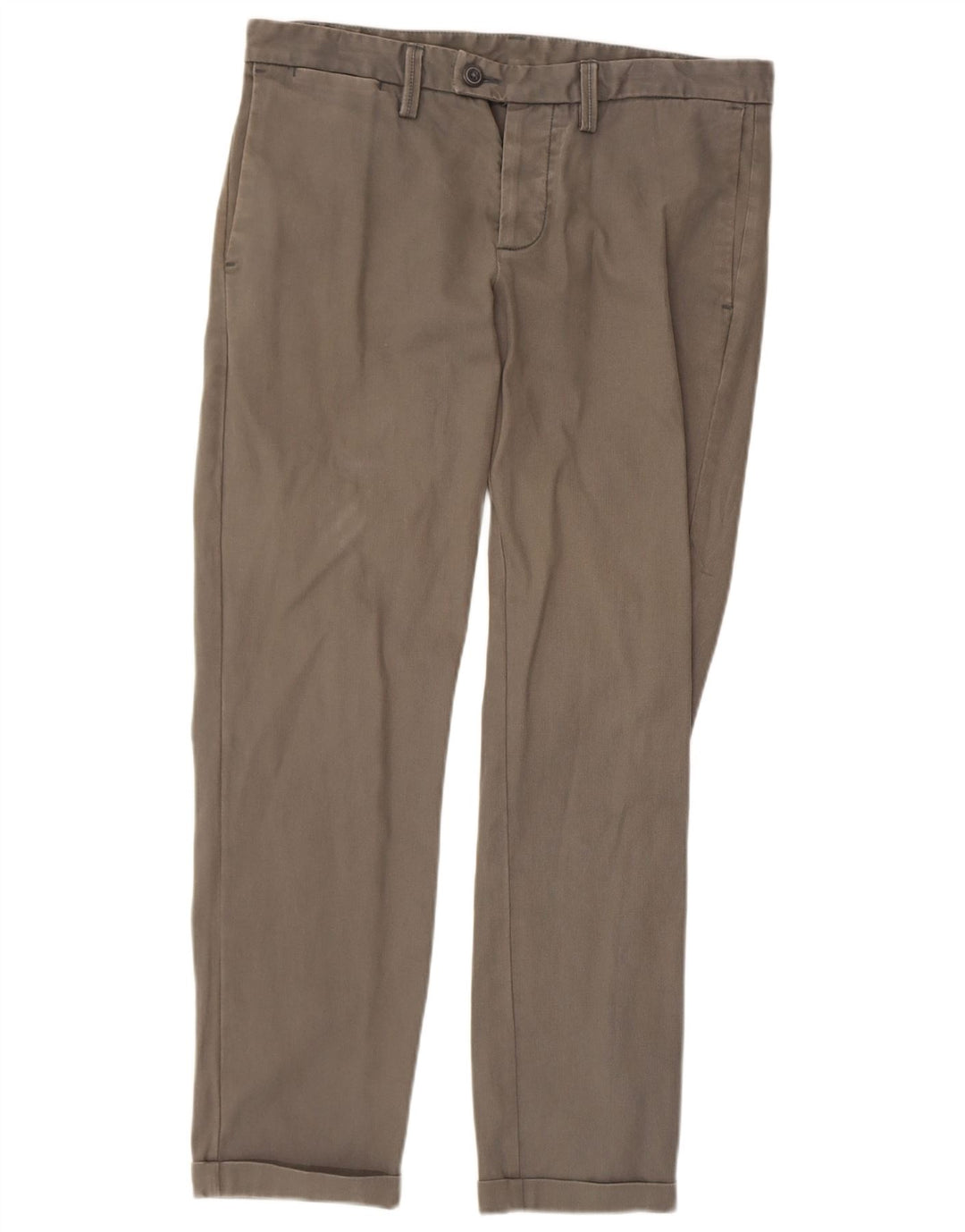 Calça masculina de terno reto BENETTON W34 L28 cinza