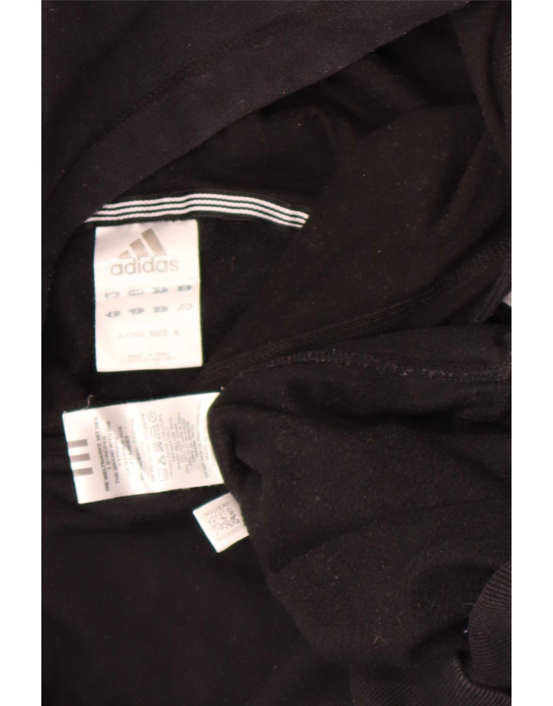 Adidas Mens Hoodie Jumper Pequeno Algodão Preto