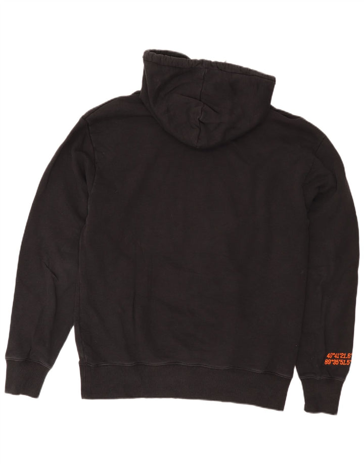 Jumper com capuz masculino Caterpillar médio algodão preto