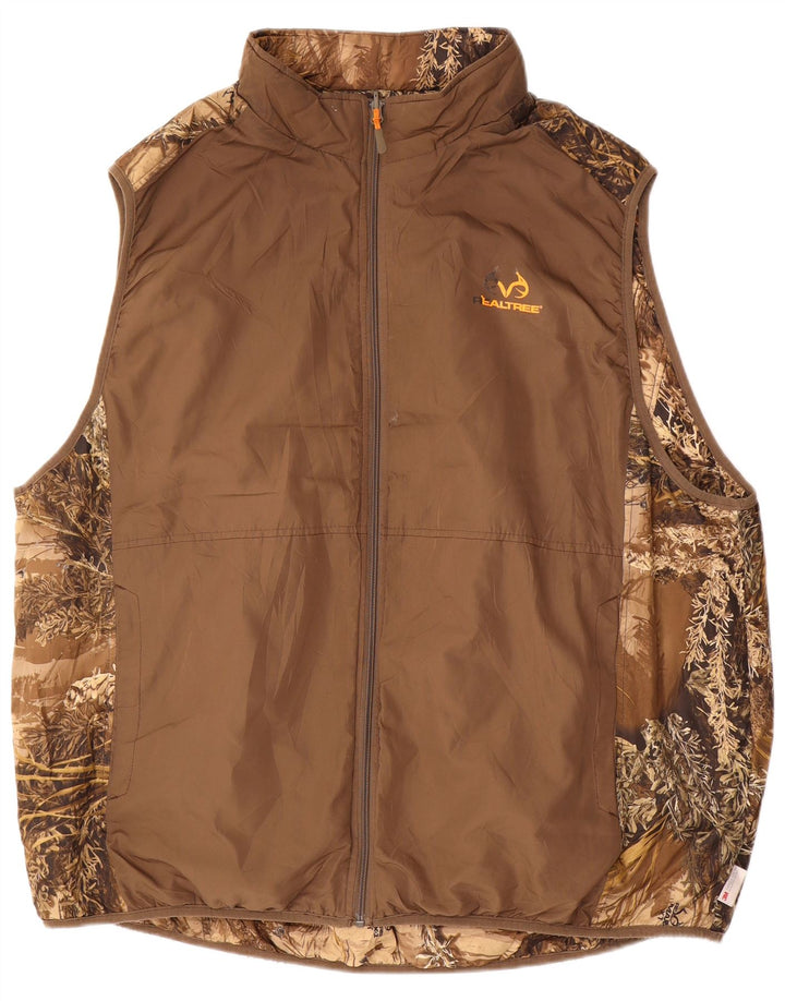 REALTREE Colete masculino reversível IT 54/56 3XL poliéster camuflado marrom