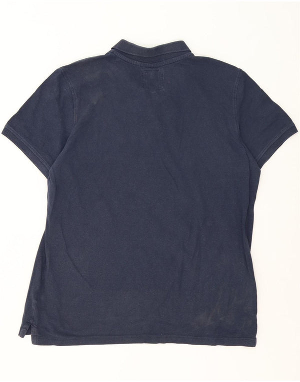 Camisa polo masculina XL da Crew Clothing algodão azul marinho