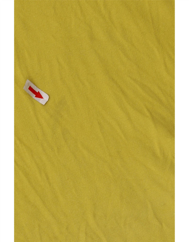 Camisa polo masculina leve e elástica FRED PERRY pequena de algodão amarelo