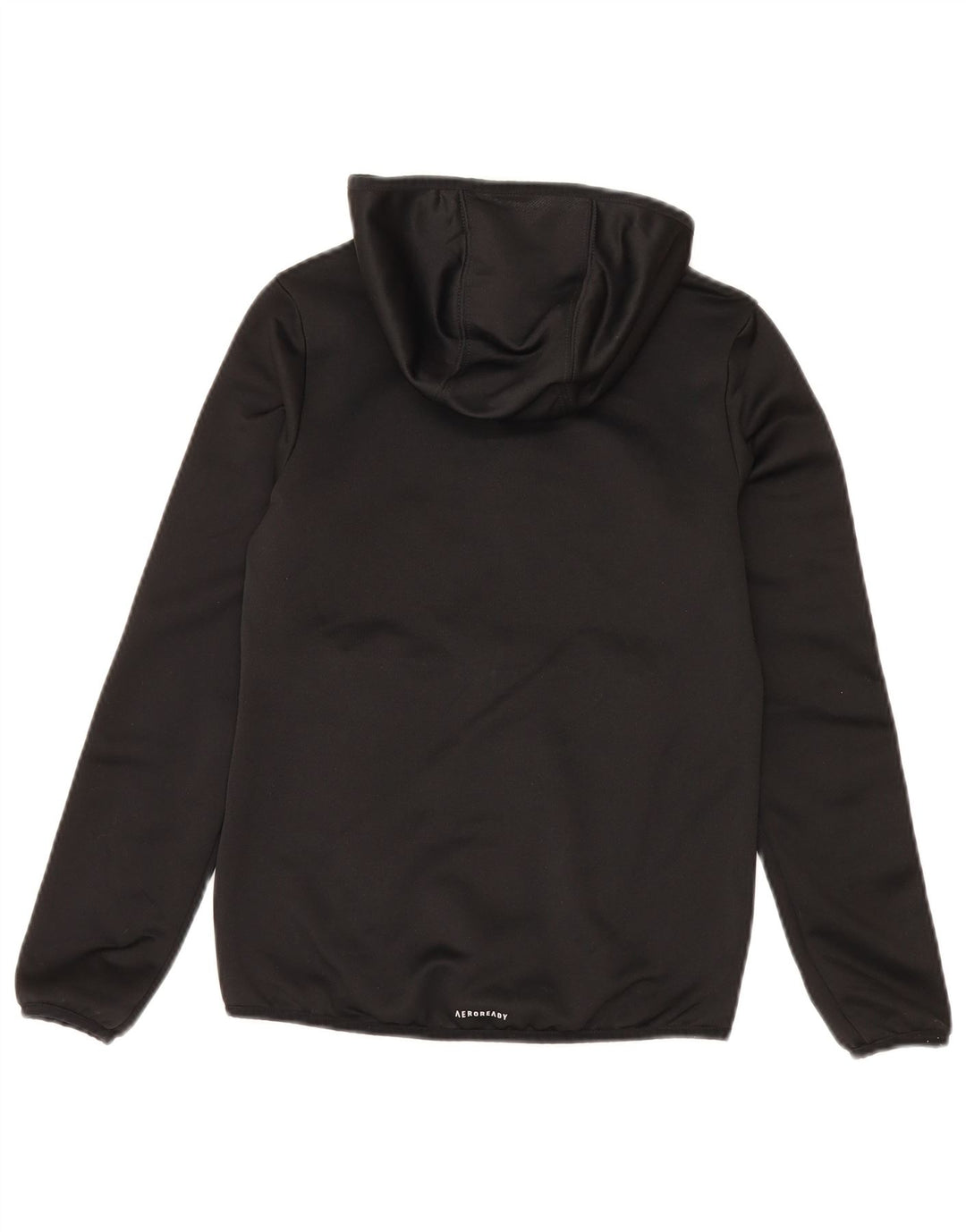 Suéter Adidas Boys Zip com capuz 9-10 anos preto
