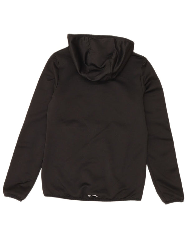 Suéter Adidas Boys Zip com capuz 9-10 anos preto