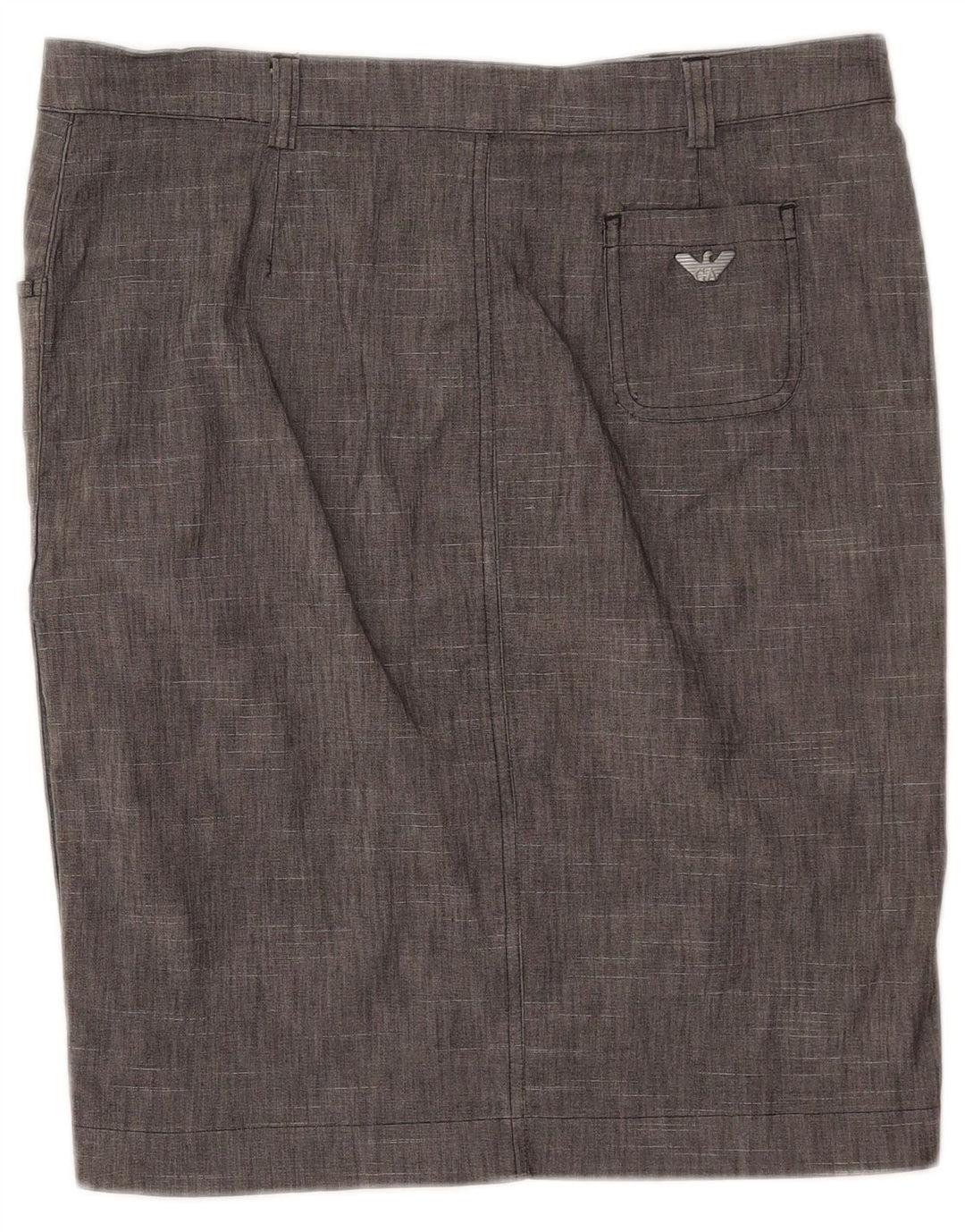 Saia reta feminina Armani W32 grande cinza manchado