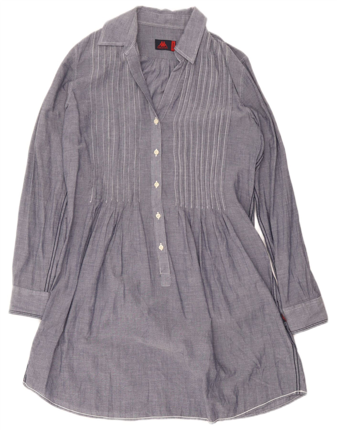 Vestido feminino Kappa com camisa pulôver UK 14 algodão azul médio