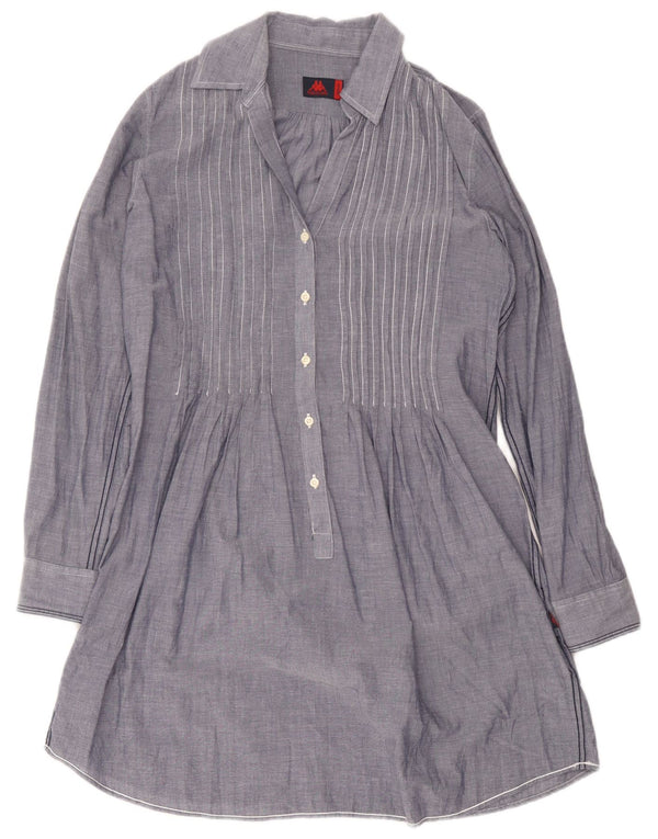 Vestido feminino Kappa com camisa pulôver UK 14 algodão azul médio