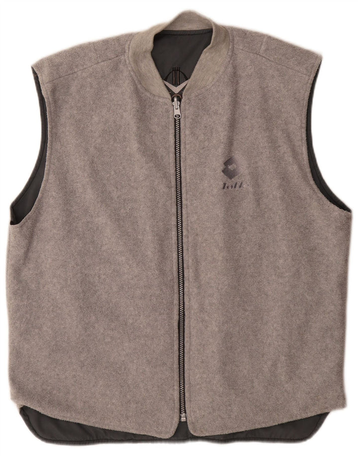 Lotto Mens Graphic Reversível Gilet UK 40 Grande Poliéster Preto