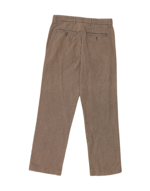 Zara Mens Straight Chino Calças EU 40 Médio W31 L30 Cinza Poliéster