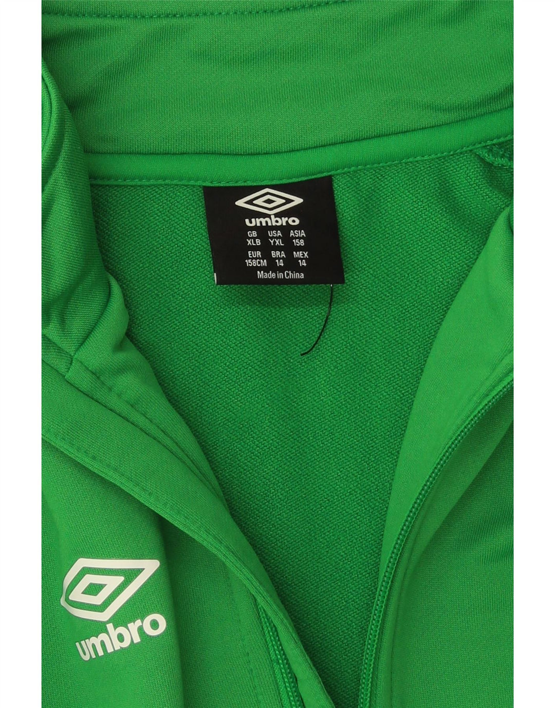 Casaco de treino gráfico Umbro Boys 13-14 anos XL verde poliéster