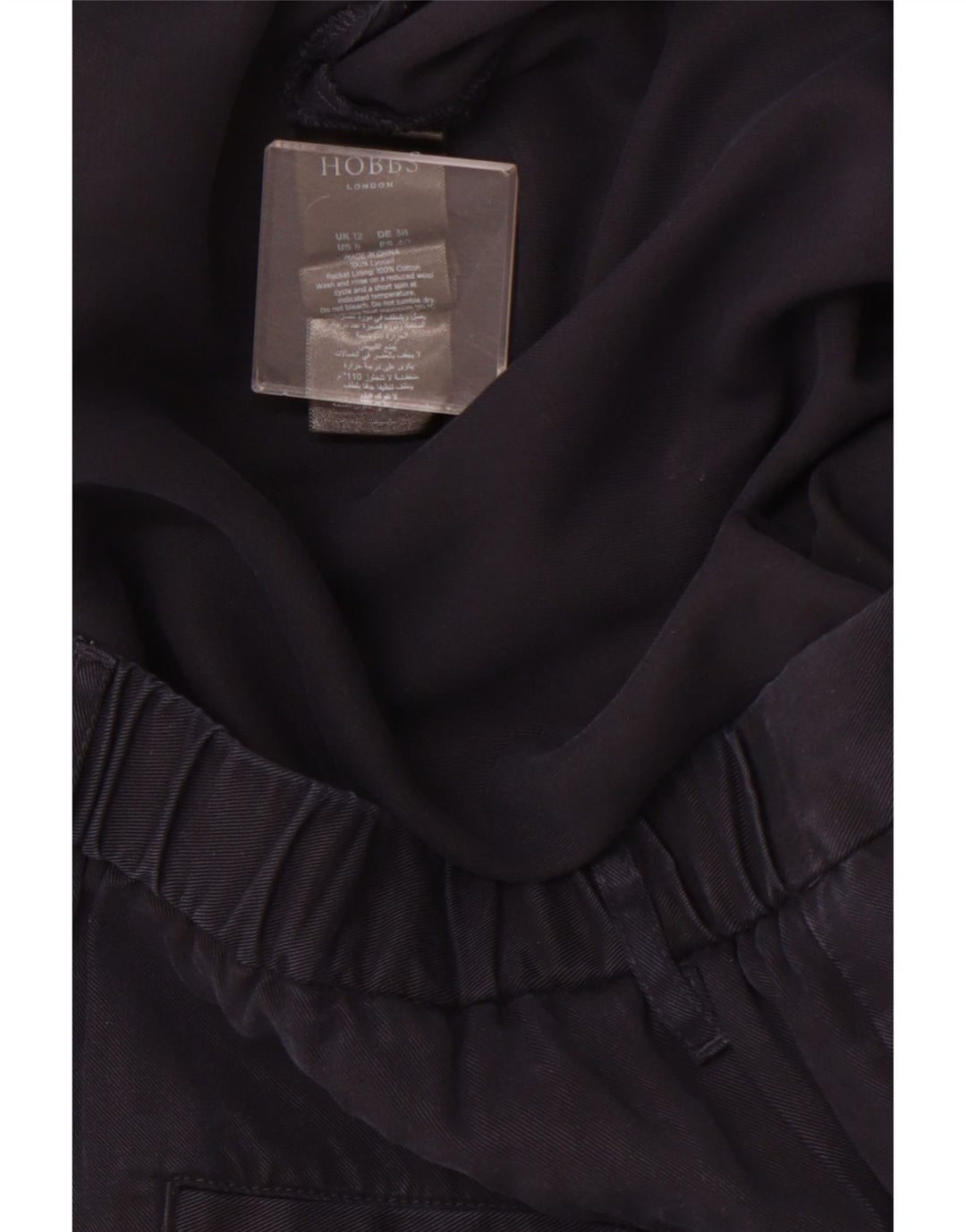 Calça chino feminina HOBBS reta Reino Unido 12 médio W30 L28 azul marinho