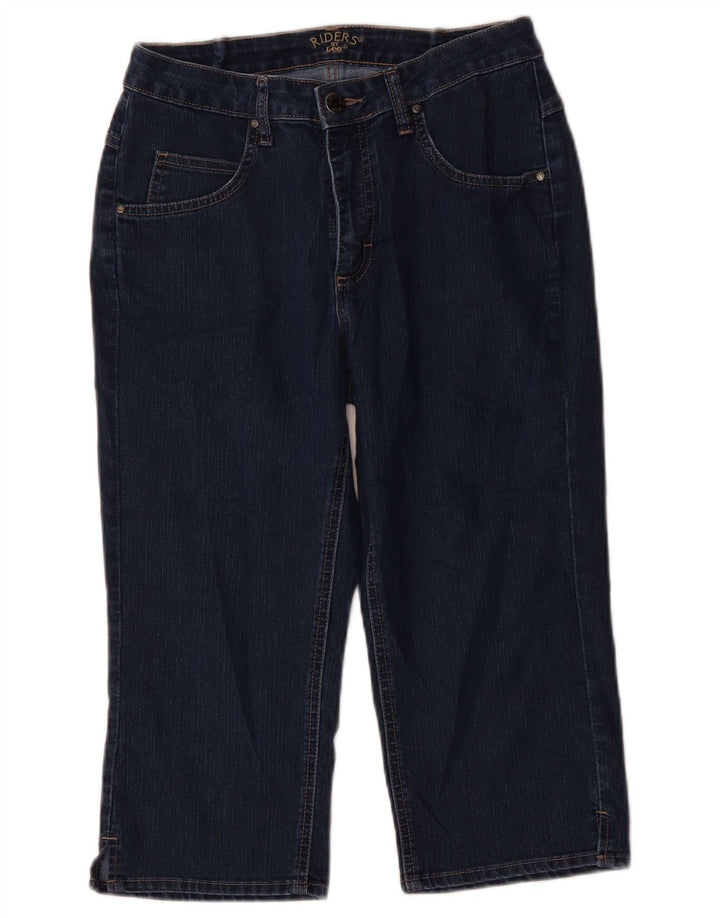 Lee Womens Riders Capri Jeans US 8 Médio W30 L18 Azul Marinho Algodão