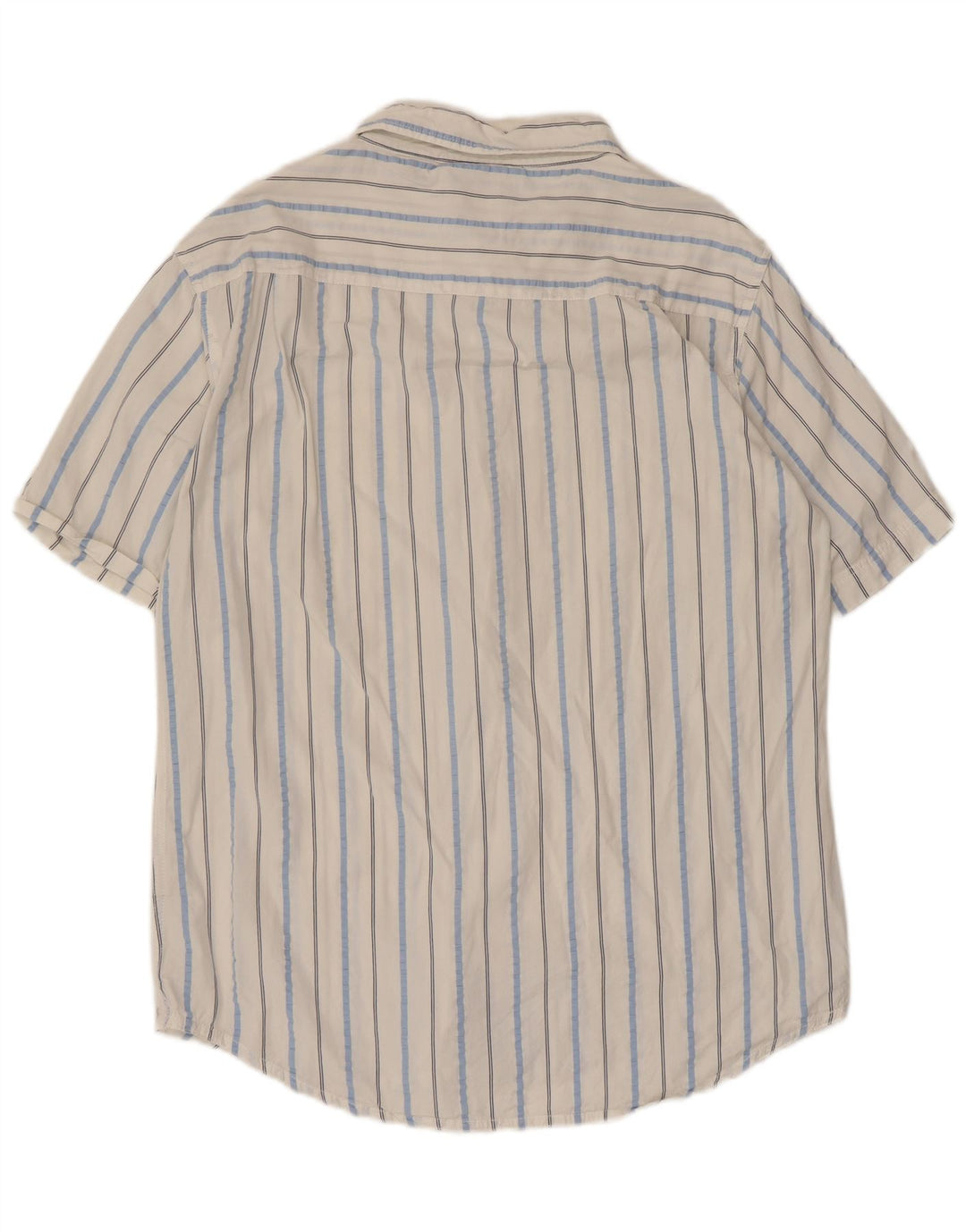 Fila Camisa masculina de manga curta grande listra branca