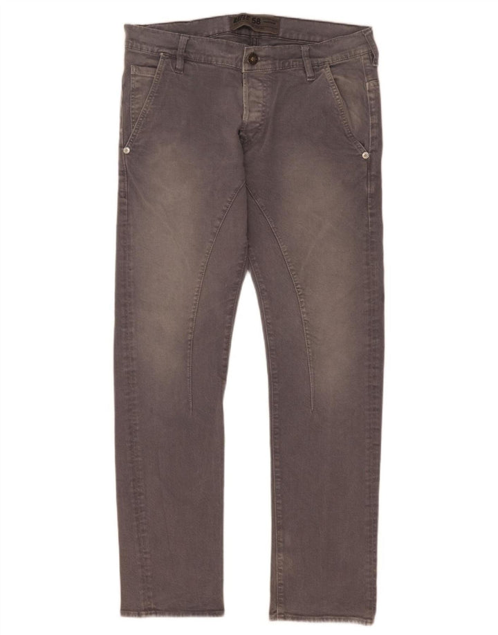 Rifle Masculino Slim Jeans W32 L31 Cinza Algodão