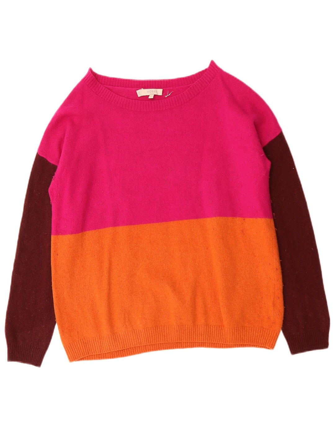 Suéter feminino HOBBS com gola canoa UK 14 médio multicolorido