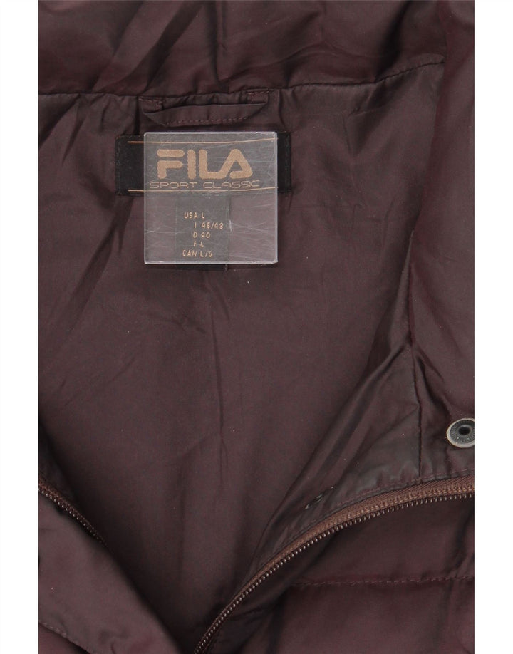 FILA Womens Padded Coat IT 46/48 Large Brown Polyamide Vintage Fila and Second-Hand Fila from Messina Hembry 
