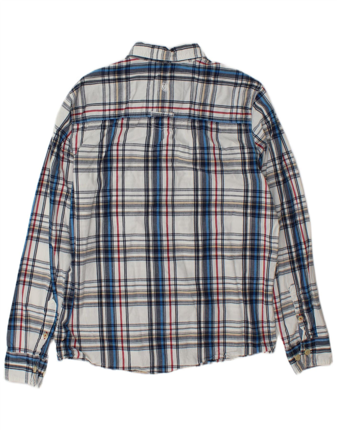 Camisa masculina Fat Face de algodão xadrez branco médio